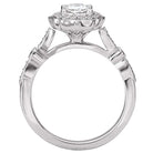Oval  Lab Grown Diamond  Halo Semi-Mount Diamond Ring
