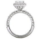 Pear  Lab Grown Diamond  Halo Semi-Mount Diamond Ring