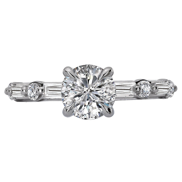 Round  Lab Grown Diamond  Classic Semi-Mount Diamond Ring