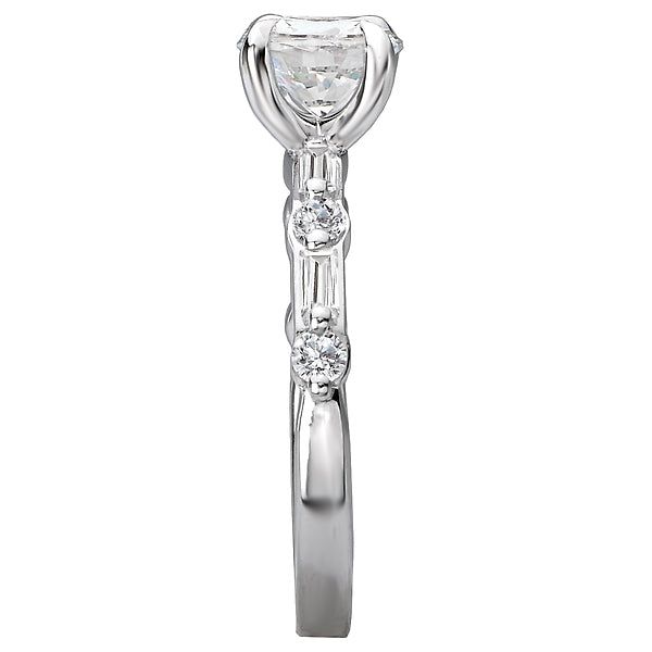 Round  Lab Grown Diamond  Classic Semi-Mount Diamond Ring