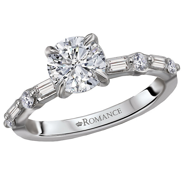 Round  Lab Grown Diamond  Classic Semi-Mount Diamond Ring