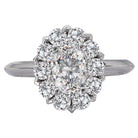 Oval  Lab Grown Diamond  Halo Semi-Mount Diamond Ring