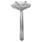 Oval  Lab Grown Diamond  Halo Semi-Mount Diamond Ring