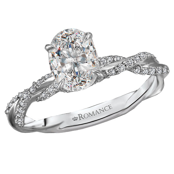 Oval  Lab Grown Diamond  Classic Semi-Mount Diamond Ring