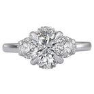 Round  Lab Grown Diamond  3 Stone Semi-Mount Diamond Ring