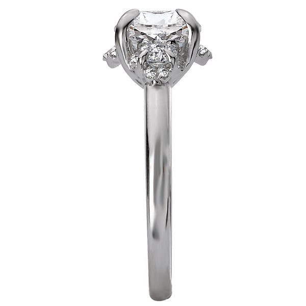 Round  Lab Grown Diamond  3 Stone Semi-Mount Diamond Ring