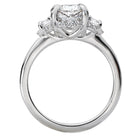 Round  Lab Grown Diamond  3 Stone Semi-Mount Diamond Ring