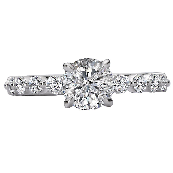 Round  Lab Grown Diamond  Classic Semi-Mount Diamond Ring