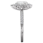 Oval  Lab Grown Diamond  Halo Semi-Mount Diamond Ring