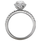 Oval  Lab Grown Diamond  Halo Semi-Mount Diamond Ring
