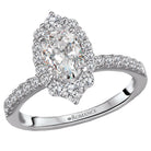 Oval  Lab Grown Diamond  Halo Semi-Mount Diamond Ring