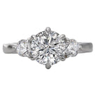 Round  Lab Grown Diamond  3 Stone Semi-Mount Diamond Ring