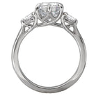 Round  Lab Grown Diamond  3 Stone Semi-Mount Diamond Ring