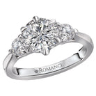 Round  Lab Grown Diamond  3 Stone Semi-Mount Diamond Ring
