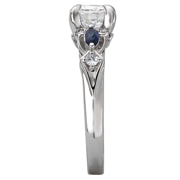 Round  Lab Grown Diamond  Classic Semi-Mount Diamond Ring