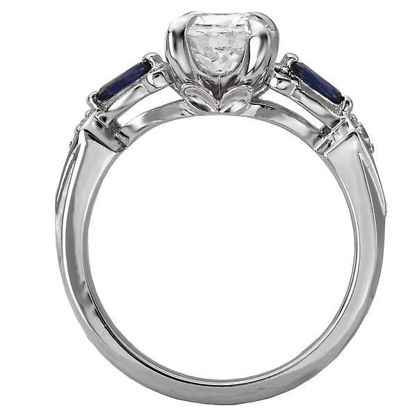 Round  Lab Grown Diamond  Classic Semi-Mount Diamond Ring