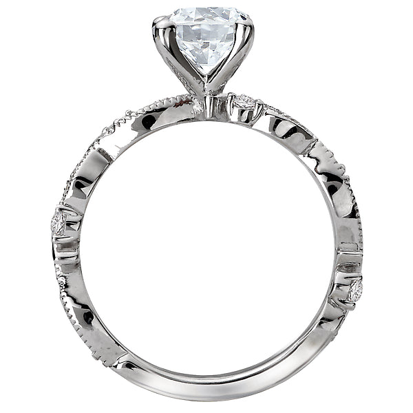 Round  Lab Grown Diamond  Classic Semi-Mount Diamond Ring