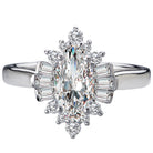 Marquise  Lab Grown Diamond  Halo Semi-Mount Diamond Ring