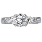 Round  Lab Grown Diamond  3 Stone Semi-Mount Diamond Ring
