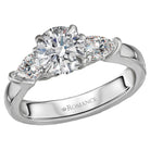 Round  Lab Grown Diamond  3 Stone Semi-Mount Diamond Ring