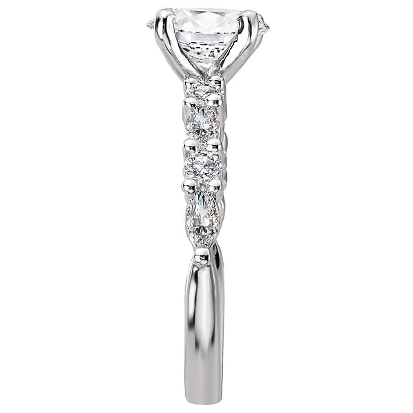 Oval  Lab Grown Diamond  Classic Semi-Mount Diamond Ring