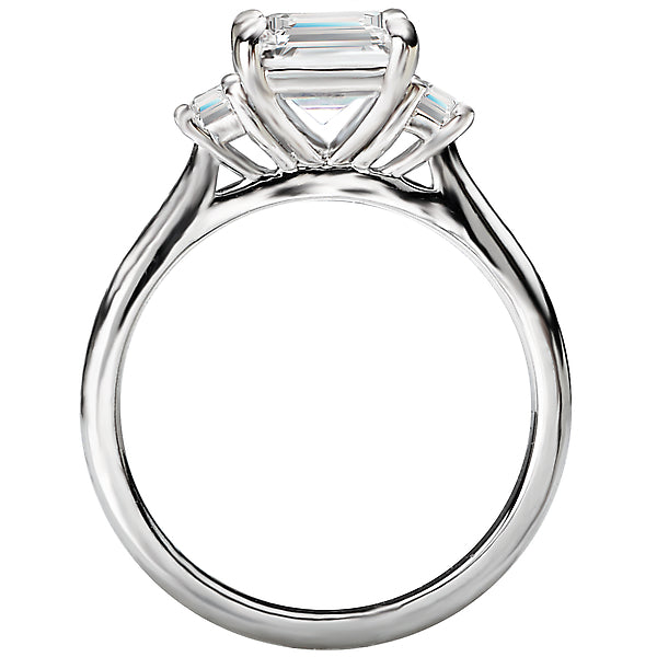 Emerald Custom Semi-MountLab Grown Diamond Ring