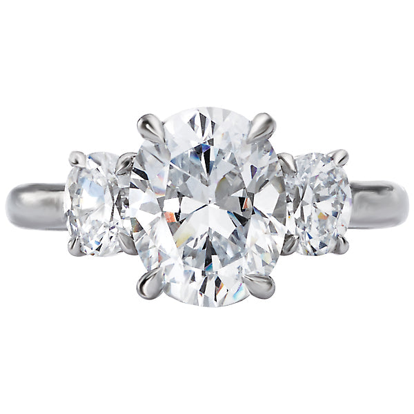 Oval  Lab Grown Diamond  Custom Semi-Mount Diamond Ring