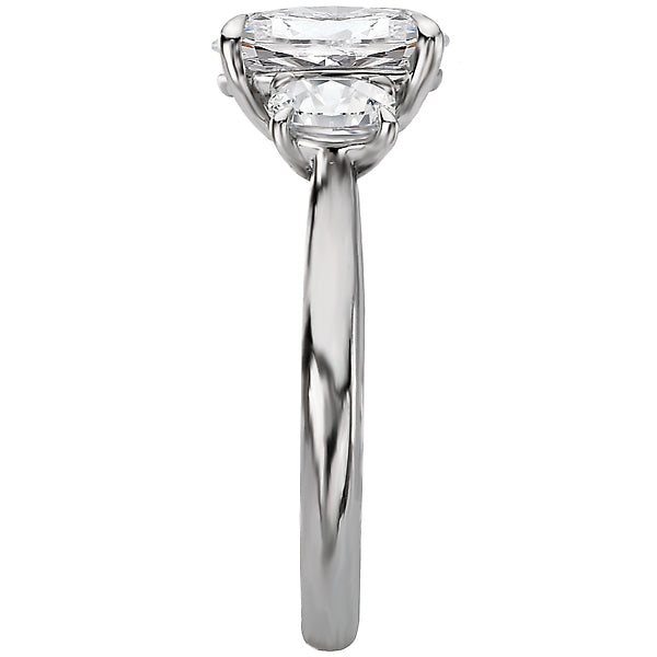 Oval  Lab Grown Diamond  Custom Semi-Mount Diamond Ring