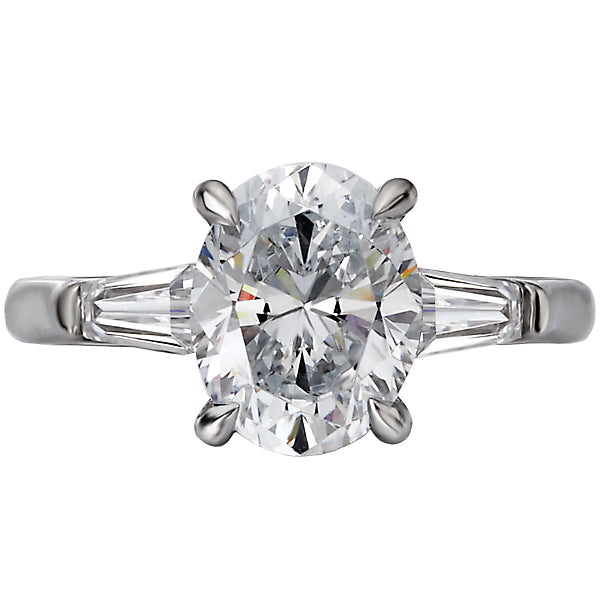 Oval  Lab Grown Diamond  Custom Semi-Mount Diamond Ring