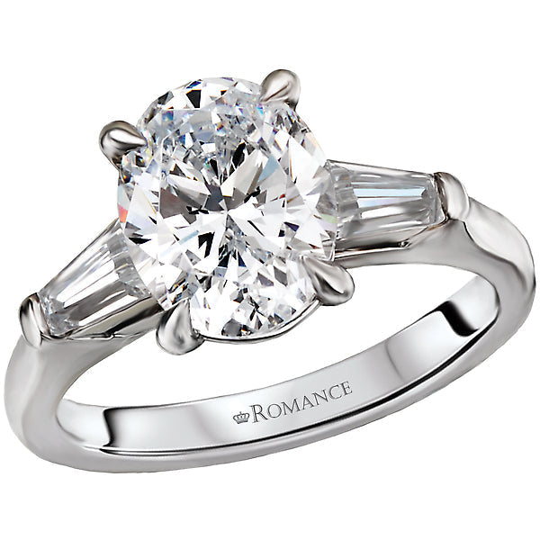 Oval  Lab Grown Diamond  Custom Semi-Mount Diamond Ring