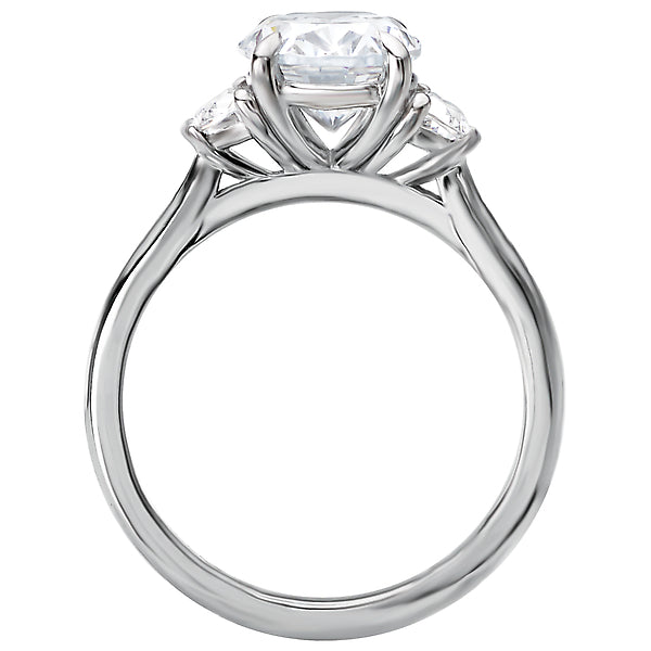 Oval  Lab Grown Diamond  Custom Semi-Mount Diamond Ring