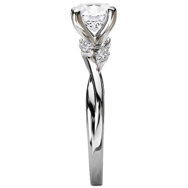 Round  Lab Grown Diamond  Classic Semi-Mount Diamond Ring