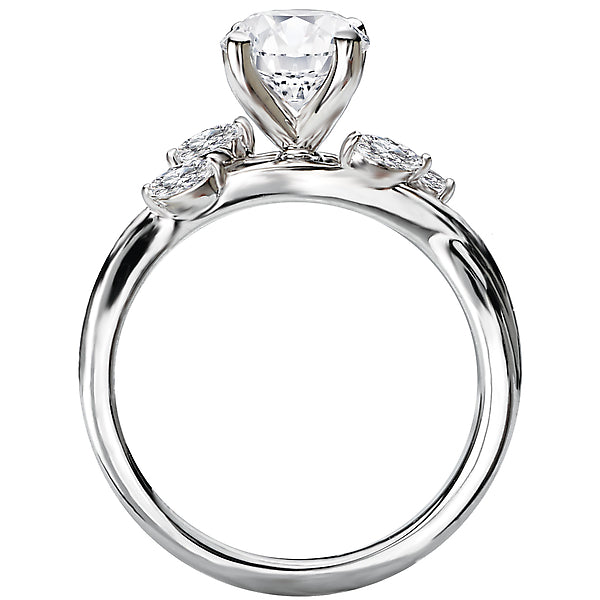 Round  Lab Grown Diamond  Classic Semi-Mount Diamond Ring