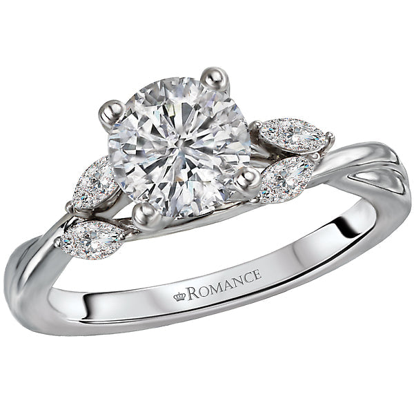 Round  Lab Grown Diamond  Classic Semi-Mount Diamond Ring