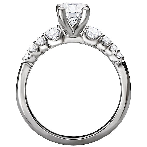 Oval  Lab Grown Diamond  Classic Diamond Semi-Mount Engagement Ring