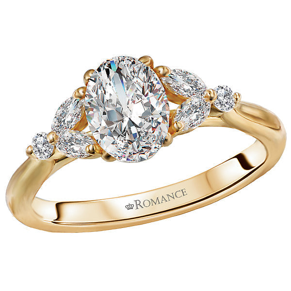 Oval Lab Grown Diamond Classic Semi-Mount Engagement Ring