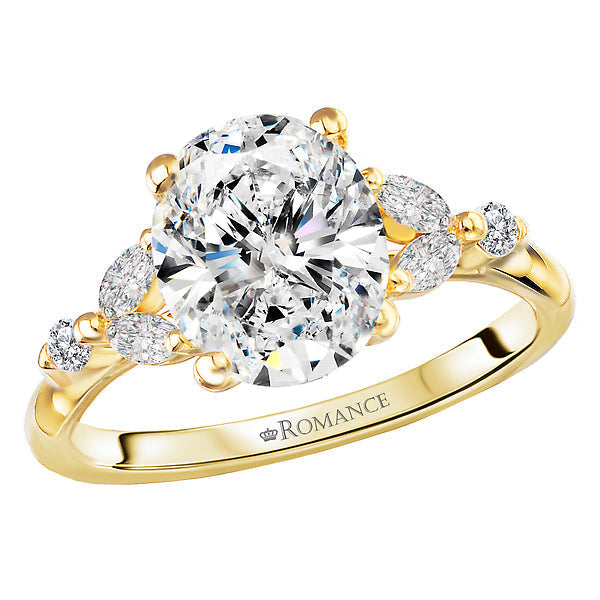 Oval Classic Semi-Mount Lab Grown Diamond Engagement Ring