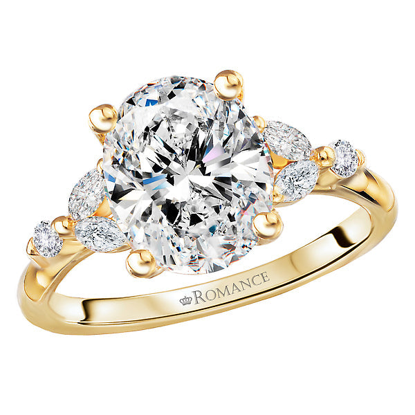 Oval Classic Semi-Mount Lab Grown Diamond Engagement Ring
