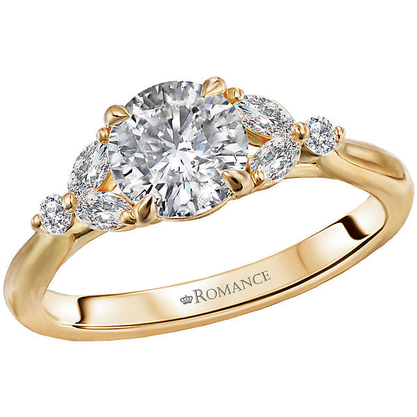 Round Lab Grown Diamond Diamond Semi-Mount Engagement Ring