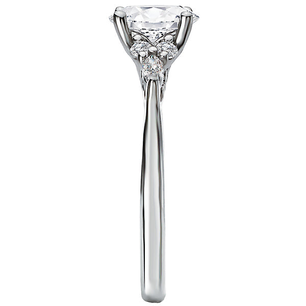 Oval  Lab Grown Diamond  Diamond Semi-Mount Engagement Ring