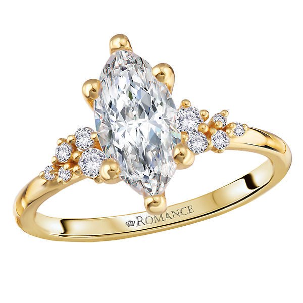 Marquise Semi-Mount Diamond Engagement Ring