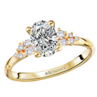 Oval Semi-Mount Diamond Engagement Ring