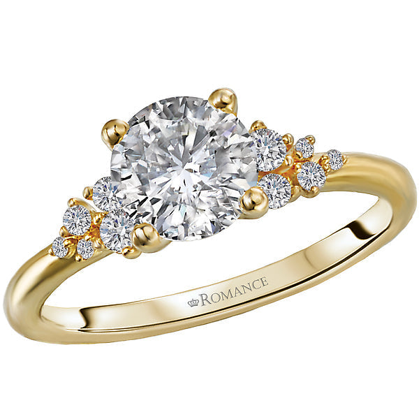 Round  Lab Grown Diamond  Diamond Semi-Mount Engagement Ring
