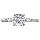 Round  Lab Grown Diamond  Diamond Semi-Mount 3-Stone Engagement Ring