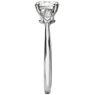 Round  Lab Grown Diamond  Diamond Semi-Mount 3-Stone Engagement Ring