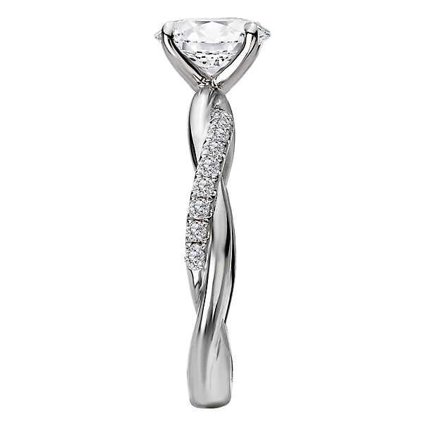 Oval  Lab Grown Diamond  Semi-Mount Diamond Engagement Ring