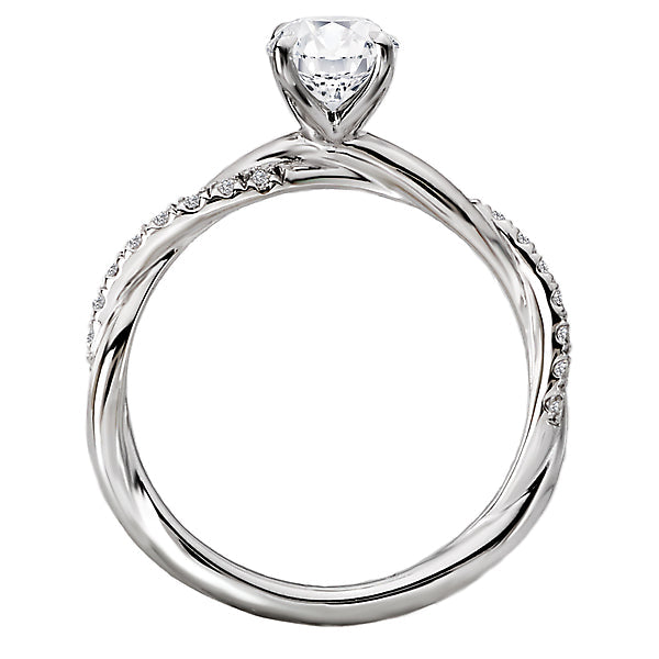 Oval  Lab Grown Diamond  Semi-Mount Diamond Engagement Ring