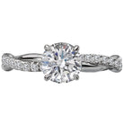 Round  Lab Grown Diamond  Semi-Mount Diamond Engagement Ring