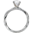 Round  Lab Grown Diamond  Semi-Mount Diamond Engagement Ring
