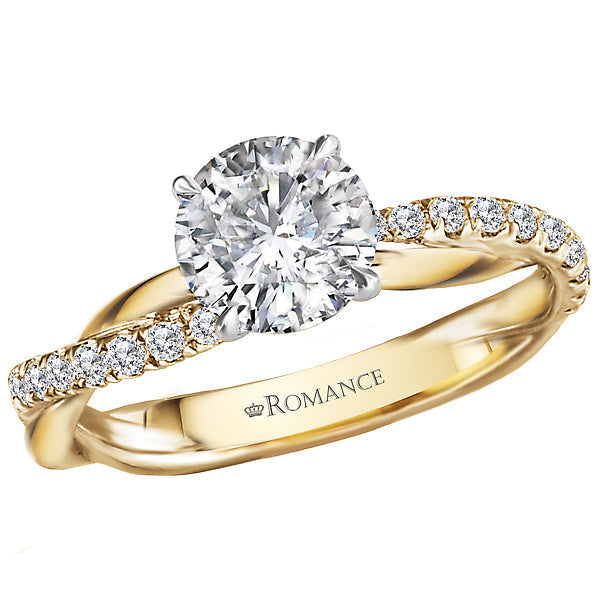 Round  Lab Grown Diamond  Semi-Mount Diamond Engagement Ring